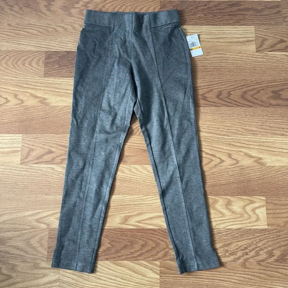 Michael Kors Derby Stretch Pants Size Medium In Gray